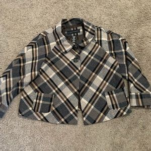 Apostrophe Plaid Bolero Jacket XL